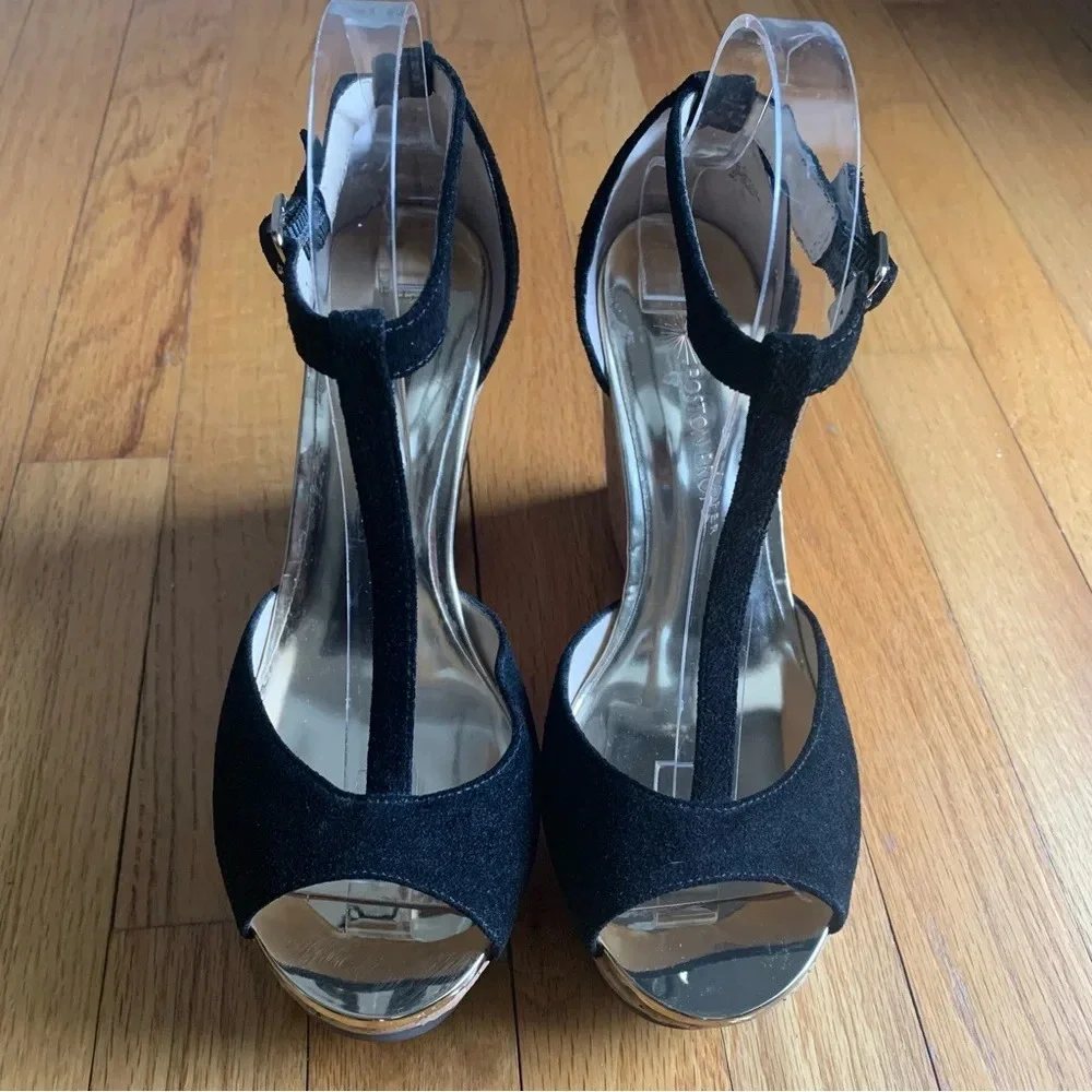 NWOB Boston Proper Faux Black Suede Espadrilles Size 8